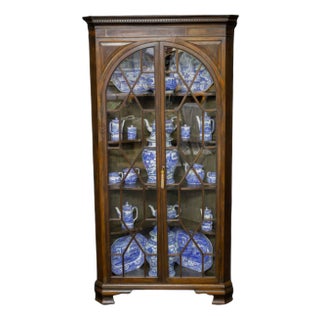 Georgian Mahogany Corner Cupboard For Sale