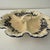 Rustic European Vintage Blue and White Floral Divided Relish Dish With Scalloped Rim For Sale - Image 3 of 10