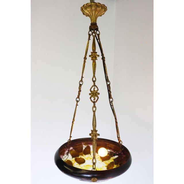 Art Nouveau Chandelier by Daumnancy & A. Petitot, 1910s For Sale - Image 6 of 18