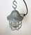 Industrial Grey Bunker Cage Light from Polam Gdansk, 1970s For Sale - Image 10 of 18