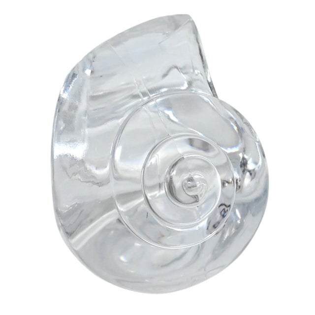 Vintage Clear Lucite Shell Napkin Rings - Set of 6 - Coastal Decor - Mid-Century Style Nautilus Spiral Napkin Holders For Sale In Tampa - Image 6 of 10