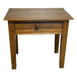 Antique Pine Desk Table With One Drawer From England For Sale