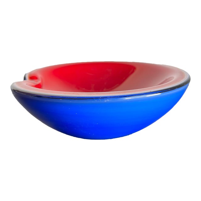 その他 Vintage Vetri Murano Sommerso Ashtray Vintage 50s Murano Glass Ashtray. Vetro Sommerso. - Etsy