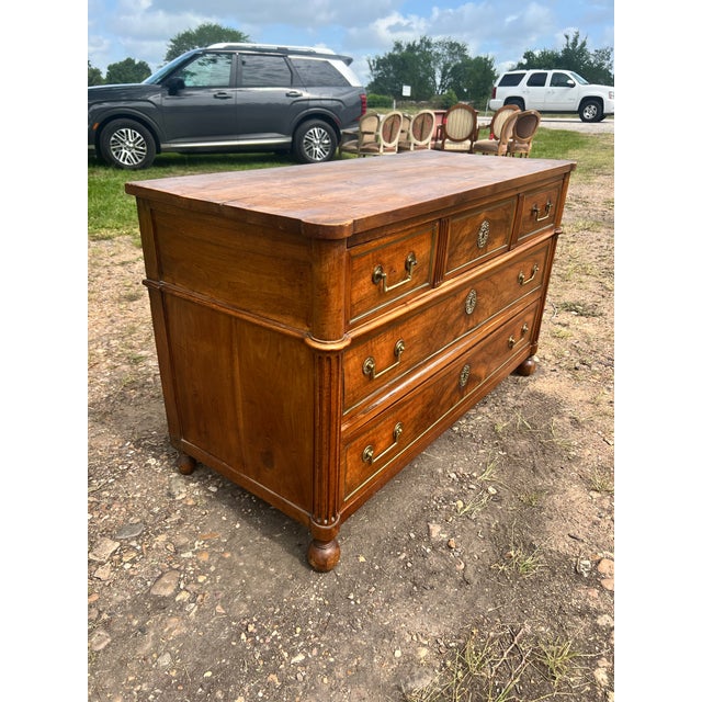 French 19th Century Louis XVI Solid Walnut Commode For Sale - Image 11 of 12