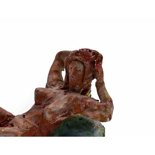Sirio Pellegrini, Reclined Girl Sculpture, 1960s, Terracotta For Sale - Image 4 of 5