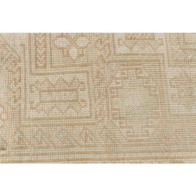 Tan Vintage Circa 1940 Turkish Oushak Rug 5'9 X 7'5 For Sale - Image 8 of 18