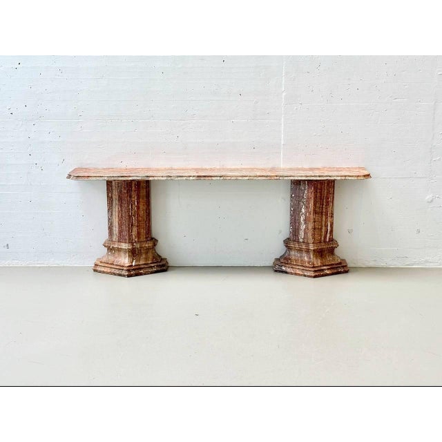 Console Table in Reddish-Brown Marble, Italy For Sale - Image 10 of 18
