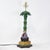 Pair of Vintage Hand-Painted Chinoiserie Tole Palm Tree and Figurine Table Lamps For Sale - Image 4 of 12