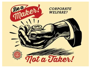 Shepard Fairey (Obey), Corporate Welfare, 2015, Silkscreen