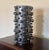 Contemporary Studio a Home Metallic Graphite Studded Ceramic Cylinder Vase For Sale - Image 3 of 4