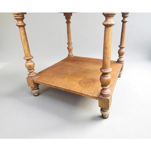 Wood French Provincial Handcrafted Nightstand with Marble Top, 1920s For Sale - Image 7 of 12