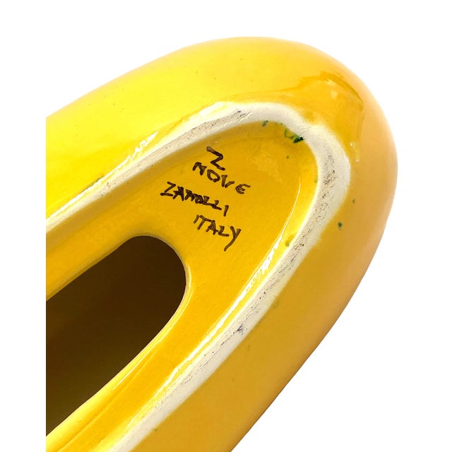 Yellow Banana Ceramic Sculpture, Zanolli Nove Italy, Ca. 1970 For Sale - Image 12 of 13
