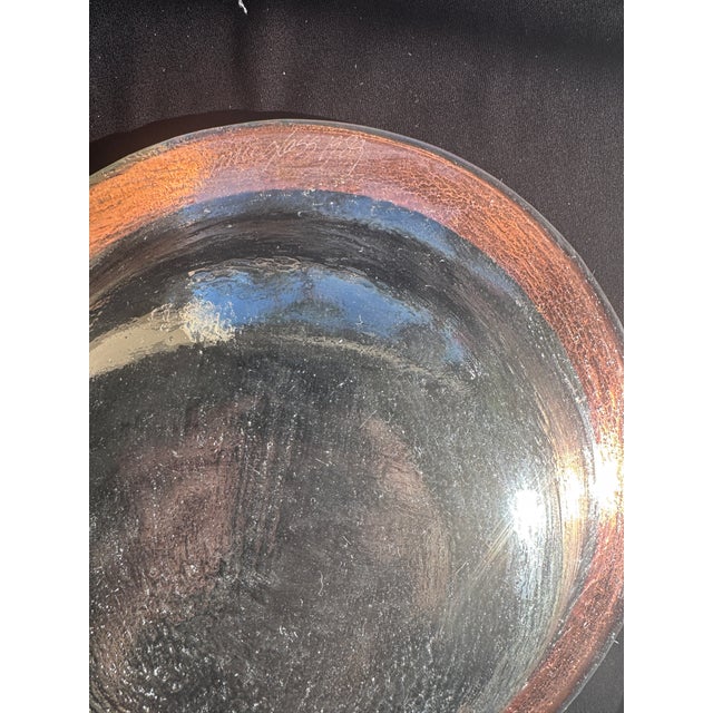 Vintage Annieglass Roman Antique Bowls – 24k Gold Rim – Signed 1980s – 8.5” (Set of 4) For Sale In Palm Springs - Image 6 of 7