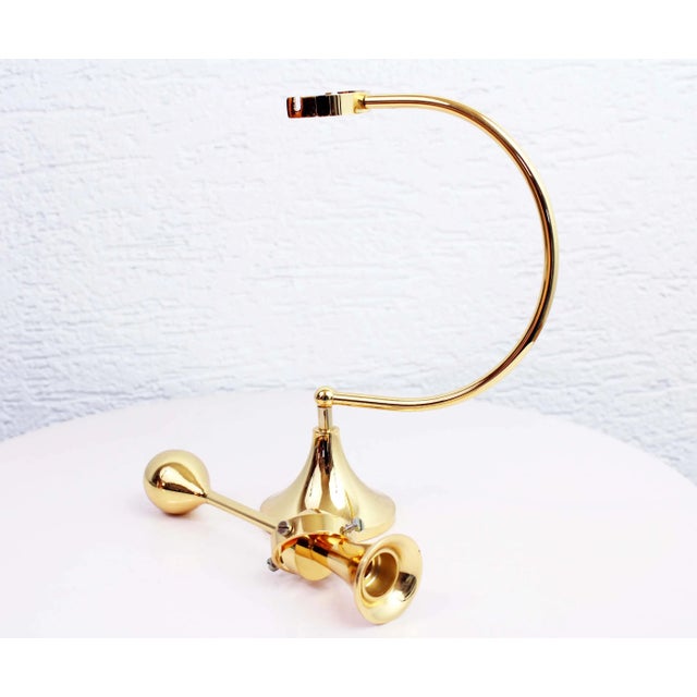 Vintage Brass Pendulum Candleholder For Sale - Image 3 of 10