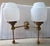 1940s Vintage Art Deco Light Old Lamp Wall Sconces Fixture Brass & Skyscraper Milk Glass Shade Ship Light For Sale - Image 5 of 7