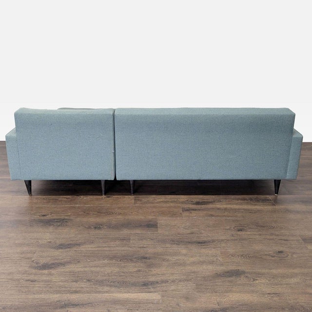 Room & Board Room and Board Reese Modern Blue Sectional Sofa With Chaise For Sale - Image 4 of 8