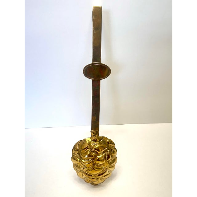 Brass Pinecone Over the Door Wreath Hook For Sale - Image 9 of 9