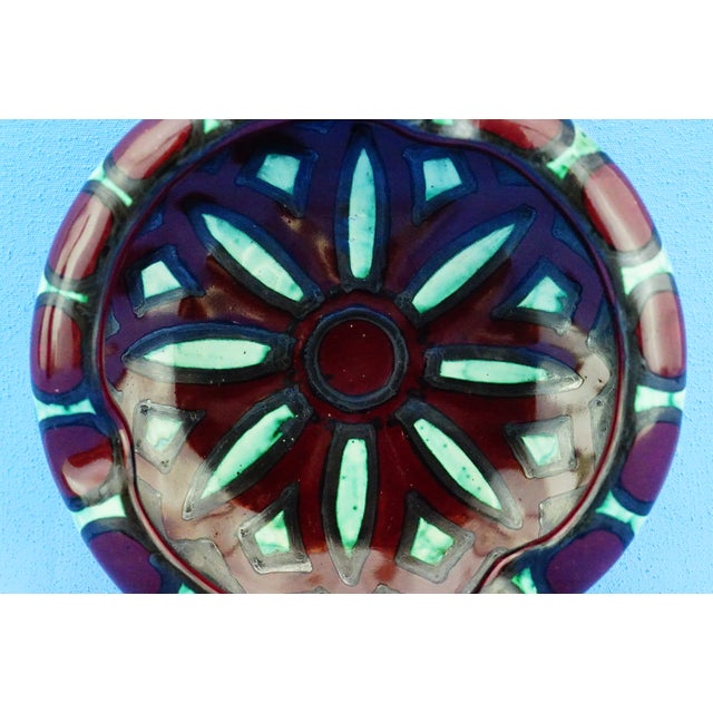 Vintage Art Deco Futurist Ceramic Ashtray by Fama F.A.M.A. Ascoli Piceno, 1930s For Sale - Image 9 of 18