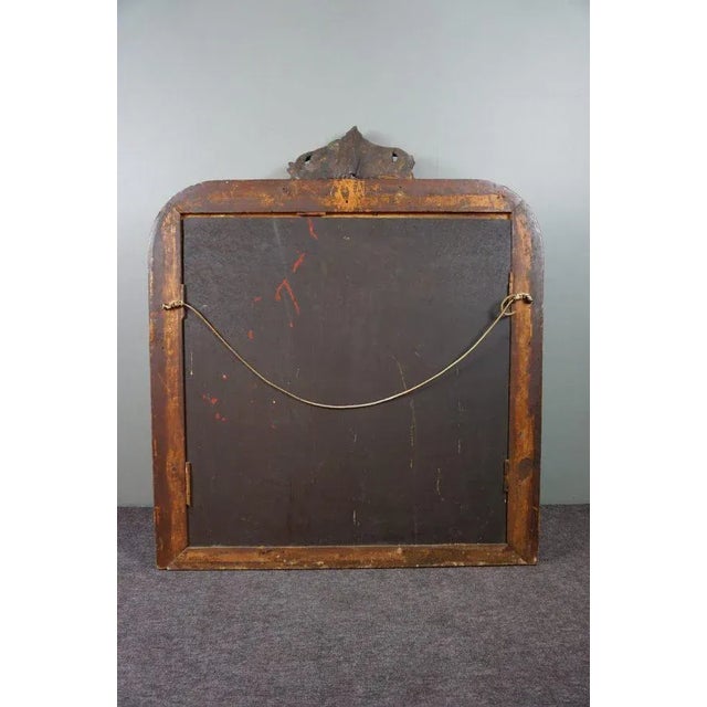 Large Antique French Fireplace Mirror with Ornament For Sale - Image 3 of 13