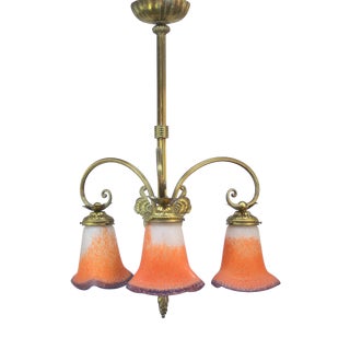 Art Deco Lamp in Glass Paste, 1920s For Sale