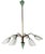 Mid-Century 6-Arm Spider Chandelier, Italy, 1960s For Sale