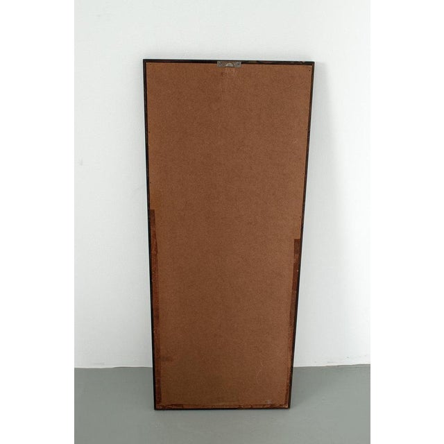 Glass Vintage Danish Mirror with Wooden Frame For Sale - Image 7 of 8