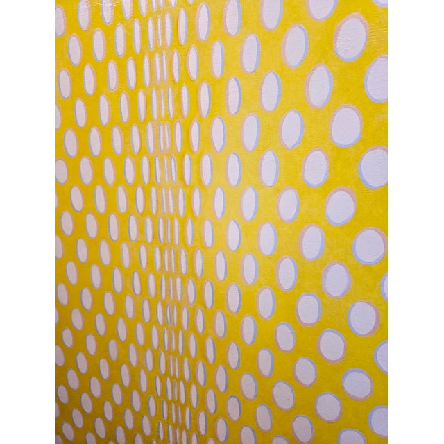 2020s Krista Augius - The Geometric Golden Fold- Optical Circles-Oil Painting For Sale - Image 5 of 11