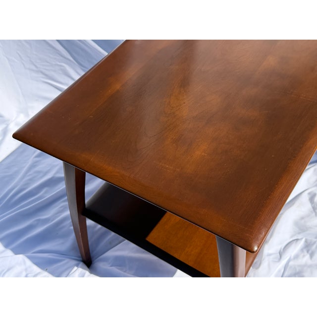 Heywood-Wakefield Heywood Wakefield Pair of Side Tables Walnut Made 1959 For Sale - Image 4 of 13