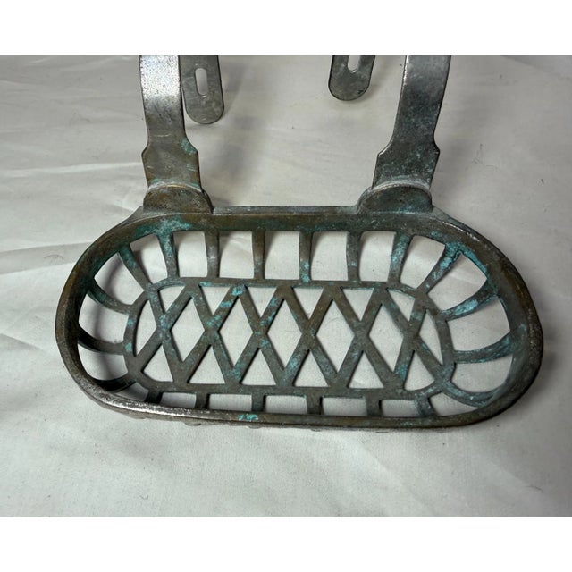 Antique Industrial Nickel Plate Brass Bathroom Bathtub Fixture Soap Dish Holder For Sale - Image 12 of 12