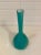 Cute sea-foam green molded cased glass vase. The long neck is offset by the plump base that is quartered with indents like...