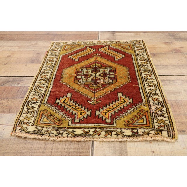 Textile Vintage Turkish Yastik Rug - 01'08 X 02'05 For Sale - Image 7 of 8