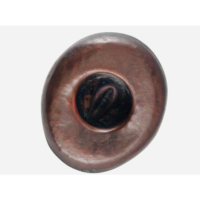 Antique Arts & Crafts Hand-Hammered Copper Stetson Cowboy Hat Sculpture, C. 1920 For Sale - Image 4 of 4