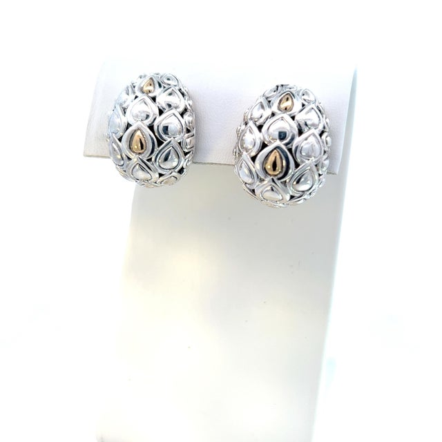 Authentic John Hardy Estate Earrings Sterling Silver 14k Y Gold JH73 TRUSTED SELLER SINCE 2002 PLEASE SEE OUR HUNDREDS OF...