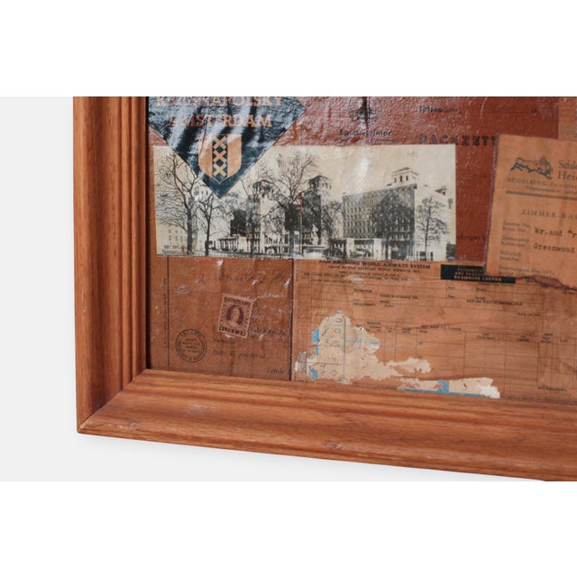 1960s Mid-Century Framed European Grand Tour Hotel Label Collage For Sale - Image 5 of 17
