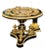Grand Rococo Style Black Round Dining Table With Gold Leaf Details For Sale