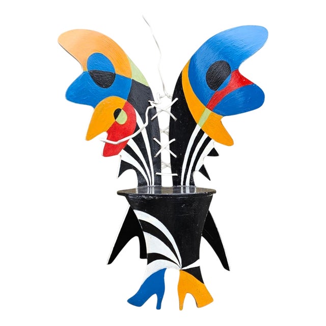 Wooden Wing Chair, 1980s For Sale