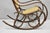Brown Vintage Mid Century Modern Thonet Style Bentwood & Cane Rocker Rocking Chair (A) For Sale - Image 8 of 18