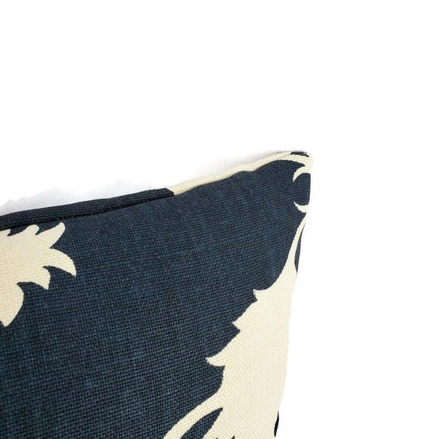 2010s Persian F. Schumacher Garden of Persia in Bleu Marine Pillow Cover - 20" X 20" For Sale - Image 5 of 9