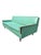 Mid-Century Modern Mid-Century Modern Turquoise & Walnut Love Seat For Sale - Image 3 of 8