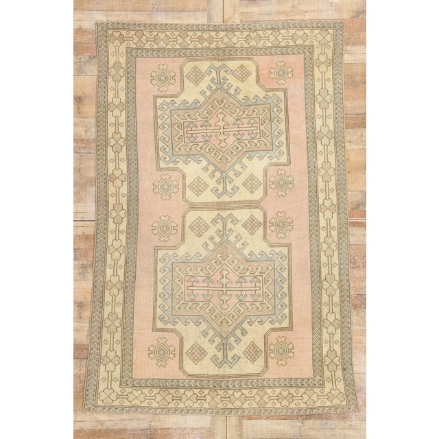 Vintage Pink Persian Hamadan Rug, - 5'05 X 08'03 For Sale - Image 9 of 9