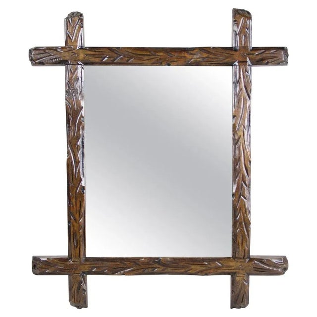 Austrian Black Forest Wall Mirror, 1880s For Sale - Image 17 of 17