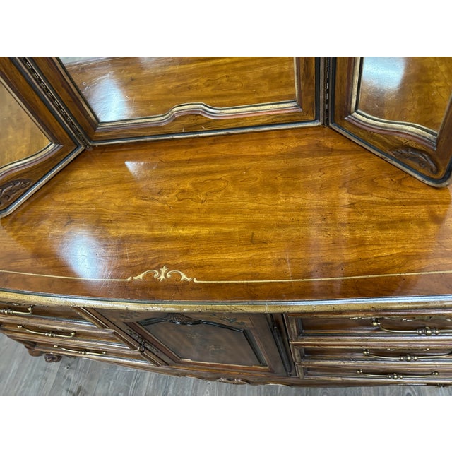 Brown Vintage Drexel Heritage Brittany Collection French Provincial Louis XV Dresser For Sale - Image 8 of 17