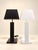 Vintage Table Lamps in Lacquered Metal and Fabric, 2010s, Set of 2 For Sale - Image 3 of 5