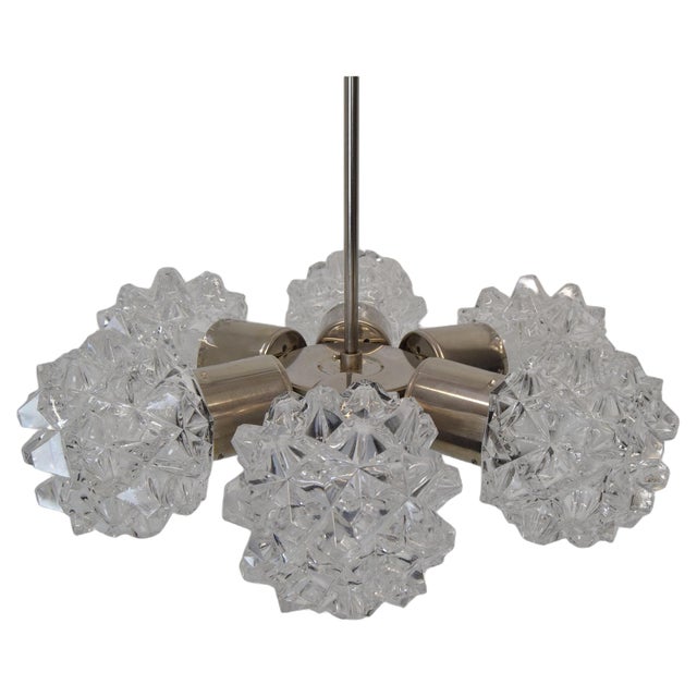 Chandeliers attributed to Kamenicky Senov, 1970s For Sale