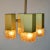 Gold Cubic Amber Glass & Metal Chandelier from Stilnovo For Sale - Image 8 of 12