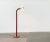 Space Age floor lamp in a dark red shade. The head of the luminaire is designed to be movable via a swan neck. The...