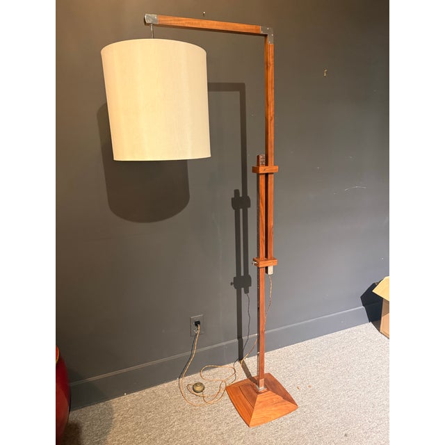 Mid-Century Modern Vintage David Linley Adjustable Floor Lamp For Sale - Image 3 of 7