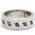0.60ctw Sapphire & Diamond Band Ring, 18k White Gold, Ring Size 6.5 For Sale In Greensboro - Image 6 of 6