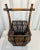 Wood Vintage Boho Chic Burnt Bamboo and Split Reed Basket For Sale - Image 7 of 8