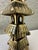 Late 19th Century Antique Chinese Brass Pagoda Temple Candlestick With Lotus Flower Bobeche For Sale - Image 5 of 12